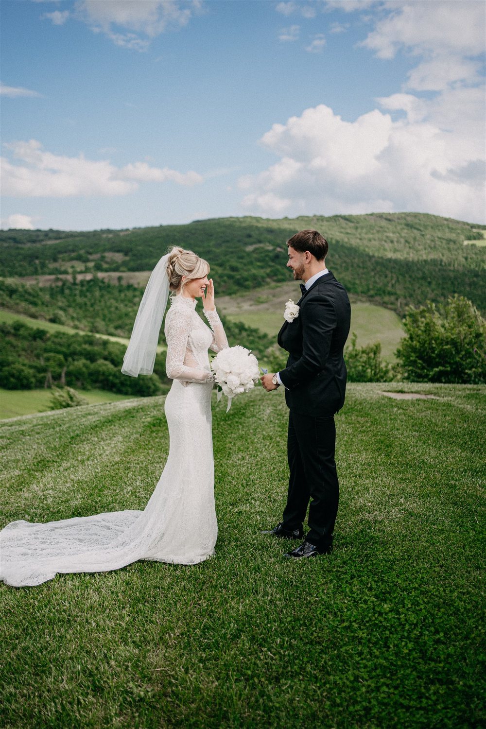 Vows with the hills behind